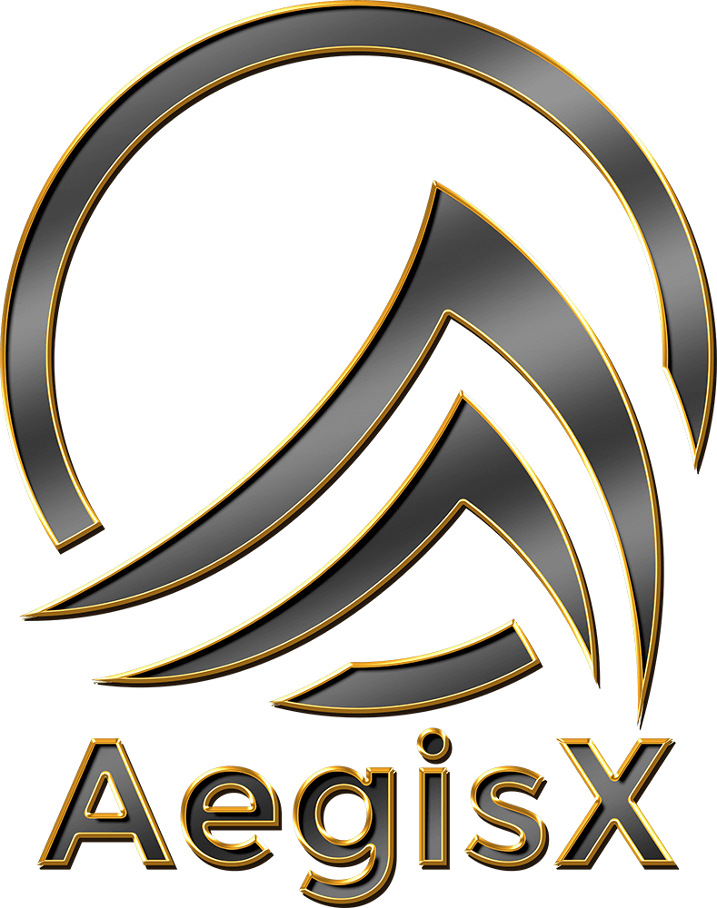 AegisX - LOGO - gold frame re 2